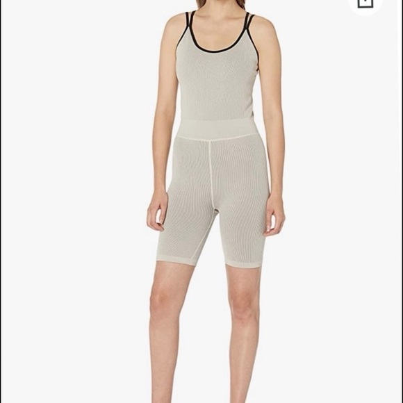 Calvin Klein Performance thick rib scoop neck sleeveless strappy unitard, M, NWT - Picture 2 of 11